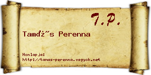 Tamás Perenna névjegykártya