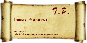Tamás Perenna névjegykártya